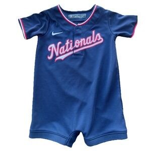 Washington‎ Nationals MLB Genuine Merchandise Baseball One Piece Blue Size 18 M